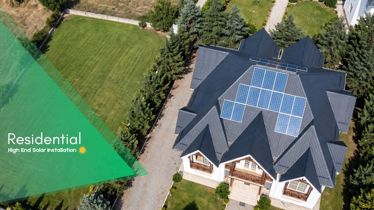 Rooftop solar installation in Kashmir with mountain backdrop