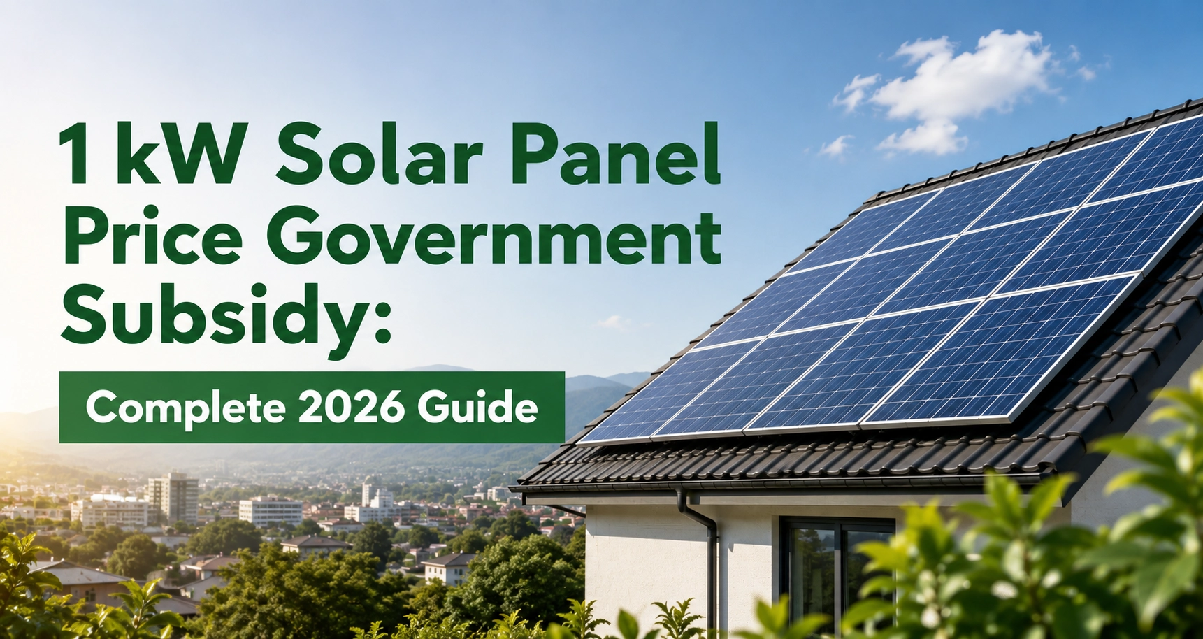 1kW solar panel price government subsidy