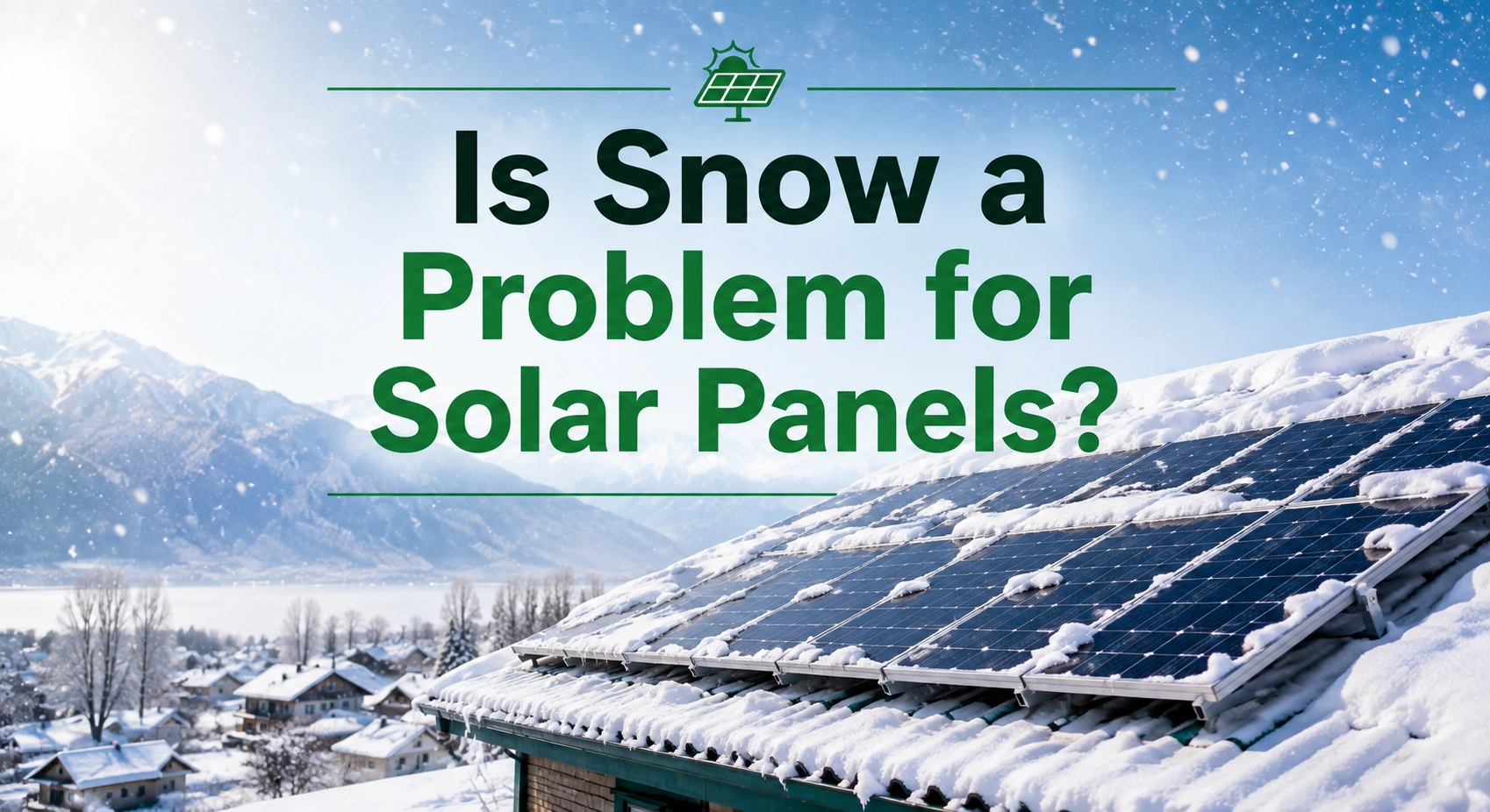 Rooftop solar installation in Kashmir with mountain backdrop