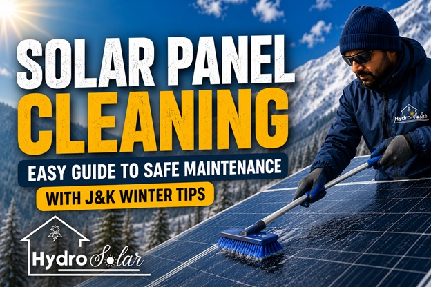 Steps to clean snow from solar panels safely.